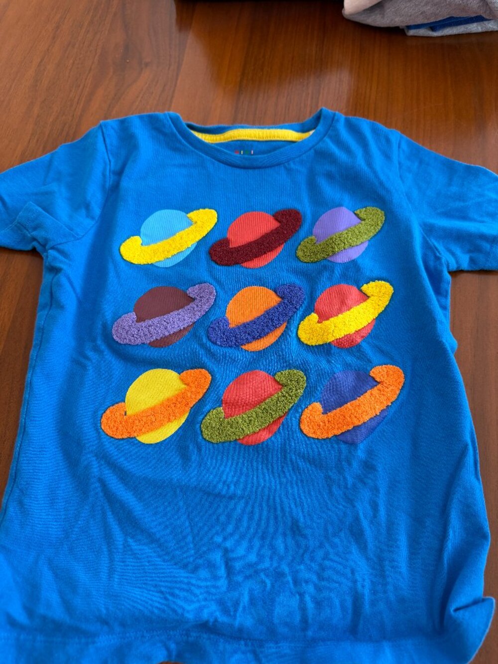 Mini Boden Boys Embroidered Planet T-Shirt / Size 5-6